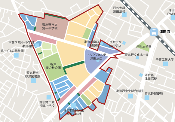 多種多様なエリア区分